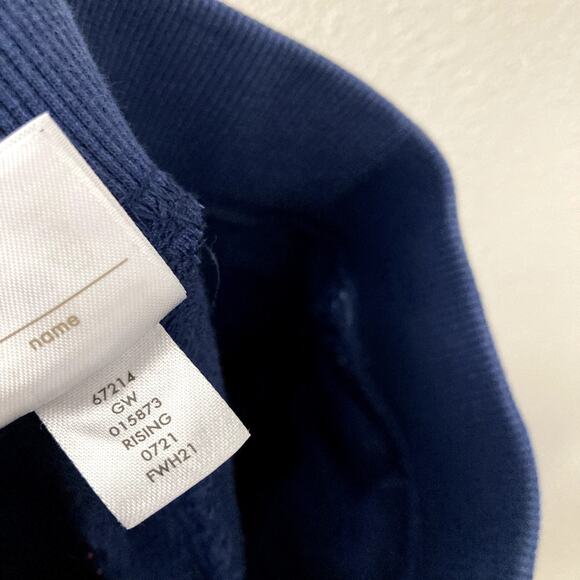 Hanna Andersson Colorblock Side Panel Jogger In French Terry - Navy Blue - 6/7 - Picture 5 of 7